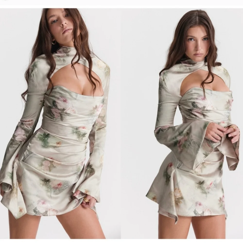 House Of CB 'Toira' Mini Dress In Vintage Cream - Picture 3 of 12